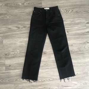 Reformation Cynthia High Relaxed Black Jeans